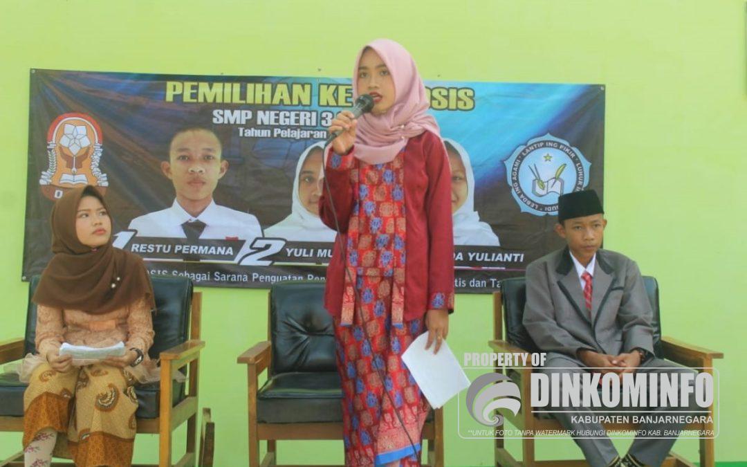 Latihan Berdemokrasi ala SMP 3 Susukan , E-Voting Mengantar Restu Permana  Menjadi Ketua OSIS
