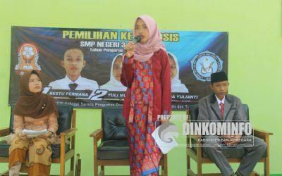 Latihan Berdemokrasi ala SMP 3 Susukan , E-Voting Mengantar Restu Permana  Menjadi Ketua OSIS