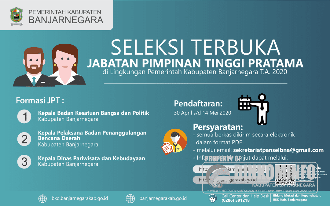 PENGUMUMAN SELEKSI JPT PRATAMA DI LINGKUNGAN PEMERINTAH KABUPATEN BANJARNEGARA TAHUN 2020