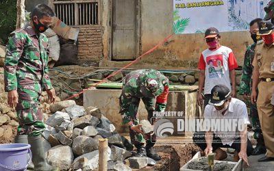 Peletakan batu pertama RTLH tandai dimulainya TMMD Sengkuyung Tahap III di Desa Dawuhan Madukara