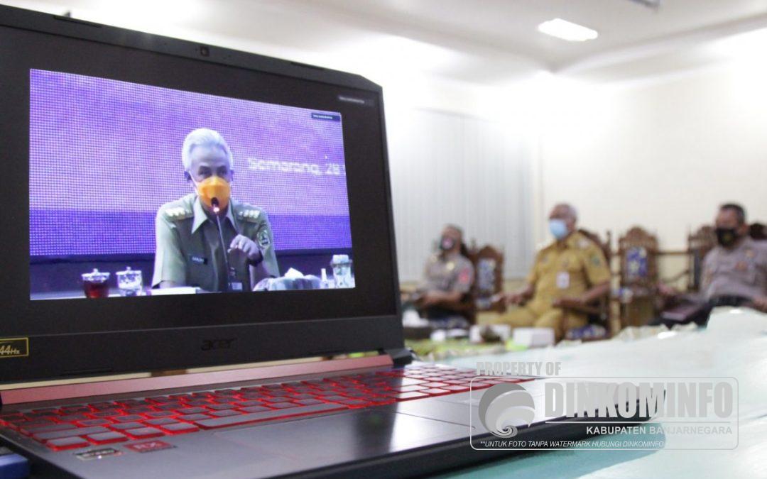 Wakil Bupati Syamsudin ikuti video conferece terkait larangan kampanye terbuka