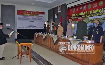 Forkopimda Gelar Deklarasi Damai, Bupati : Banjarnegara Adem Ayem