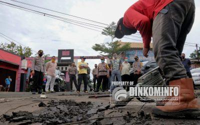 Aksi Tambal Jalan Provinsi Berlanjut, Banjarmangu – Gayam Penuh Lubang