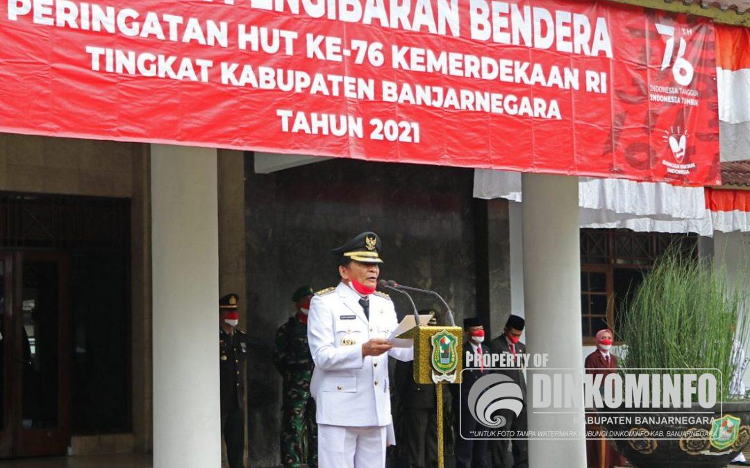 Bupati Banjarnegara Jadi Inspektur Upacara Bendera Peringati HUT ke-76 RI