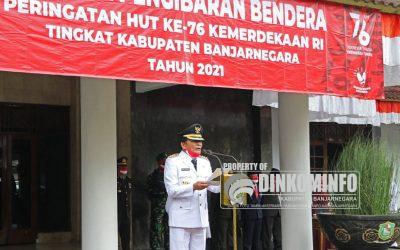 Bupati Banjarnegara Jadi Inspektur Upacara Bendera Peringati HUT ke-76 RI