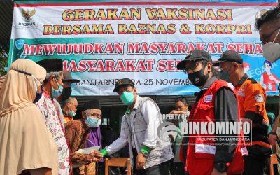 Gerakan Vaksinasi Bersama Baznas dan Korpri Layani 700 Warga Gumelem