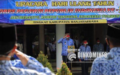 4 ASN Terima Satya Lancana pada Upacara HUT Ke-50 KORPRI