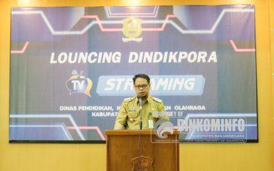Pj Bupati Resmikan TV Streaming Milik Dindikpora Banjarnegara