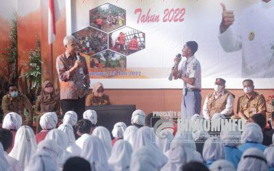 Ratusan Pelajar Banjarnegara Ikuti Gubernur Ganjar Mengajar Tentang Kebencanaan