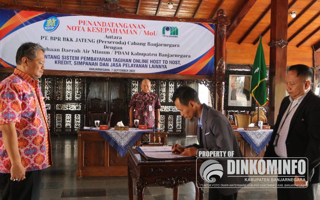 PDAM Banjarnegara – PT BPR BKK Jateng Teken Mou Sistem Pembayaran Online