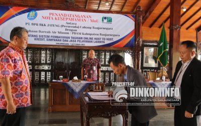 PDAM Banjarnegara – PT BPR BKK Jateng Teken Mou Sistem Pembayaran Online