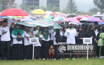 Peringatan Hari Santri Nasional di Kabupaten Banjarnegara, Meriah Meski Sempat Diguyur Hujan