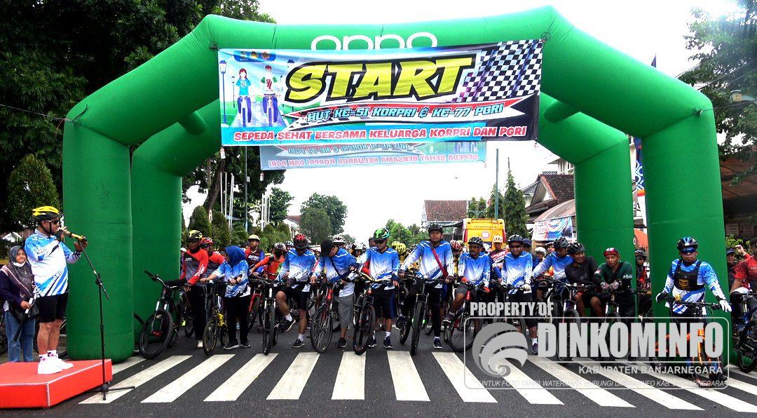 Meriah, Sepeda Santai HUT Korpri dan PGRI di Banjarnegara