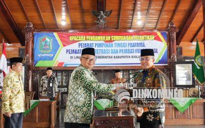 Pj. Bupati Lantik Dua Kepala Dinas, Pejabat Administrasi dan Fungsional di Lingkungan Pemkab Banjarnegara
