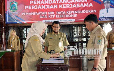 Dindukcapil Teken Mou Pemanfaatan NIK, Data Kependudukan dan KTP-El dengan Desa