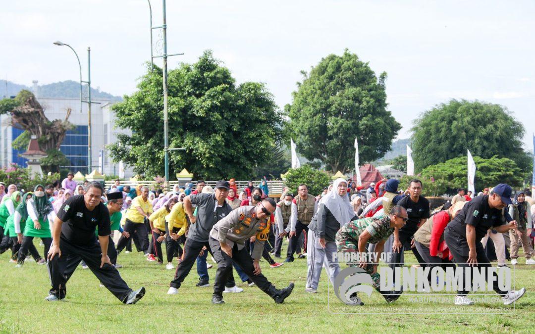 Meriah, Senam Sehat dan Cek Kesehatan Gratis Sambut Hari Jadi Banjarnegara
