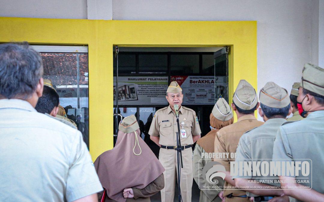 Sekda Apel Pagi Bersama Karyawan Dinsos PPPA