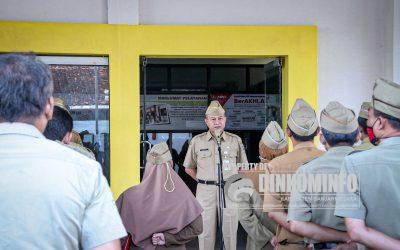 Sekda Apel Pagi Bersama Karyawan Dinsos PPPA