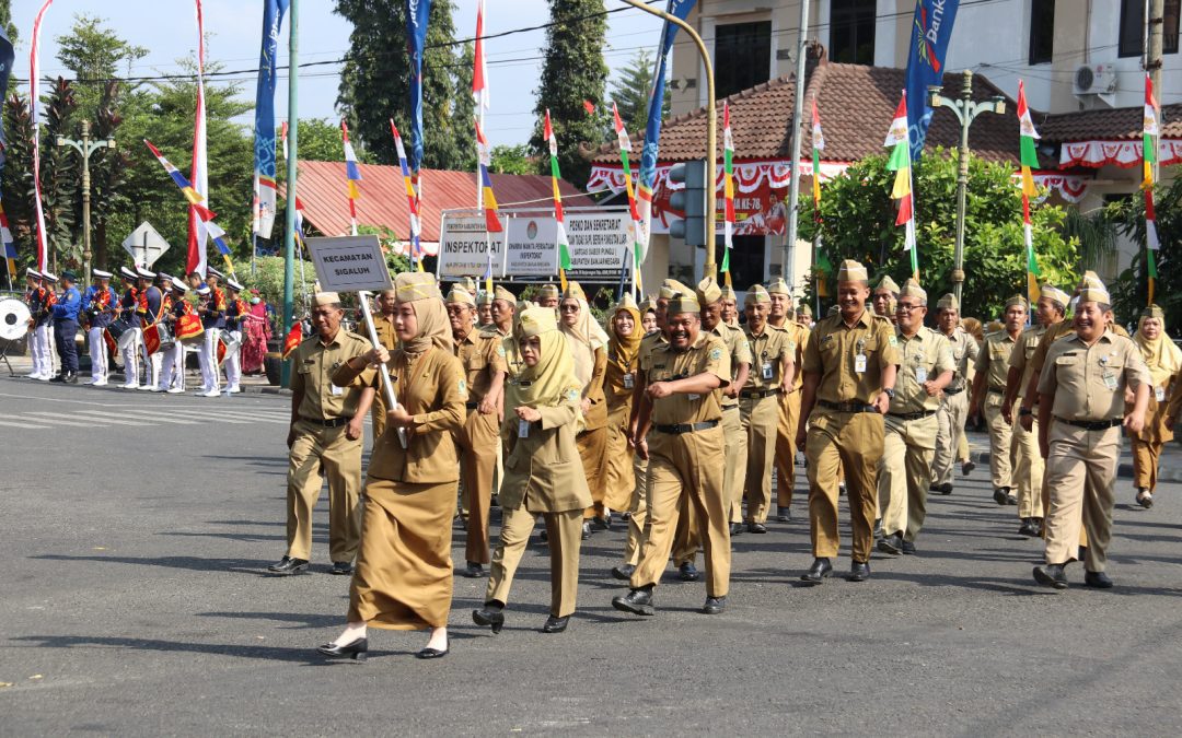 Sambut HUT Kemerdekaan ke -78 RI, Pemkab Banjarnegara Adakan Apel Gelar Aparatur