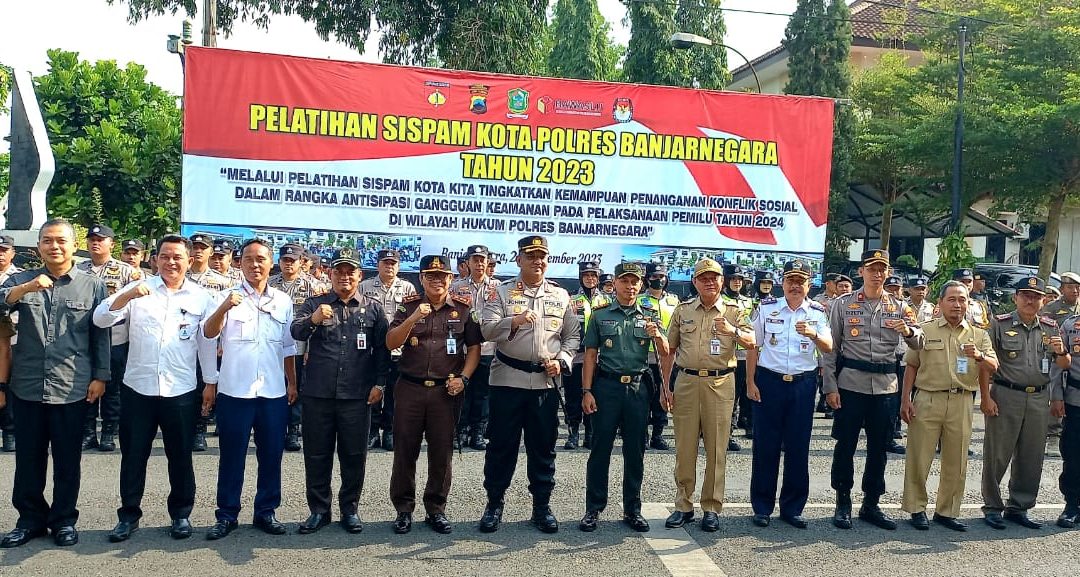 Polres Banjarnegara Gelar Simulasi Sispamkota Hadapi Pemilu 2024