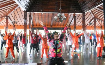 Dharma Wanita Gelar Senam ‘Stay at Home’