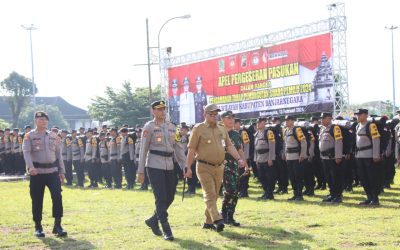 Polres Banjarnegara Gelar Apel Pergeseran Pasukan Pengaman Pemilu 2024