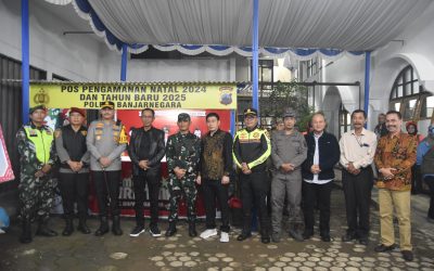 Forkopimda Banjarnegara Tinjau Pos Pelayanan Pengamanan Natal 2024 dan Tahun Baru 2025