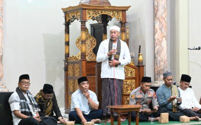 Tarhim di Desa  Klampok, Plt Asisten Sekda Sampaikan Program 100 Hari Bupati dan Wakil Bupati Banjarnegara