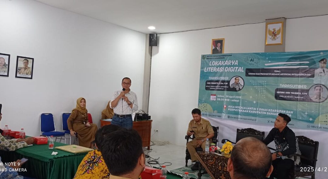 Disarpus Banjarnegara Gelar Lokakarya Lokakarya Literasi Digital, AI Jadi Mitra Literasi