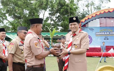 Wabup Wakhid Jumali Buka Jambore Pramuka Ranting Mandiraja