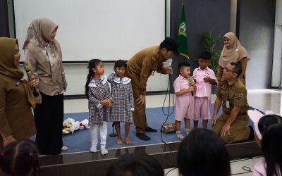 Wabup Wakhid Jumali Bercengkrama dan Beri Motivasi Siswa PAUD Nirwana dan Firdaus