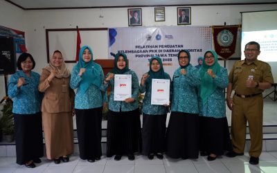 Bekali Kader dalam Pelayanan Masyarakat, PKK Jawa Tengah Selenggarakan Pelatihan Penguatan Kelembagaan