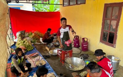 Dapur Umum Tagana Salurkan Logistik untuk Warga Terdampak Longsor