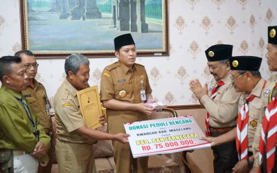 Pramuka Peduli, Kwarcab Magelang Salurkan Bantuan Rp. 75 Juta untuk Korban Longsor di Pandanarum