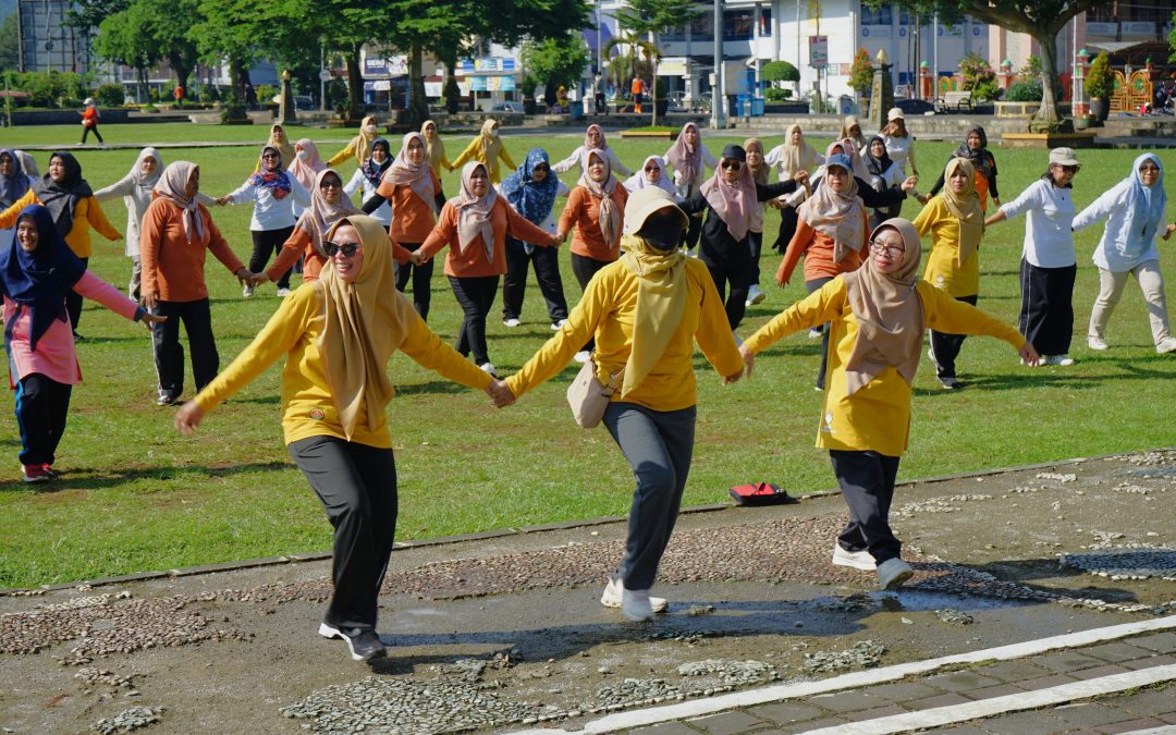 DWP Banjarnegara Rayakan HUT ke-26 dengan Senam Bersama dan Bakti Sosial