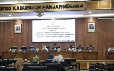 Optimalkan PAD, DPRD dan Pemkab Banjarnegara Sepakati Perubahan Perda Pajak dan Retribusi Daerah.